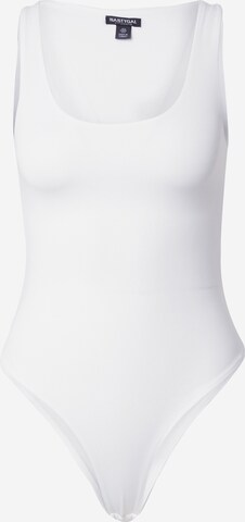 Nasty Gal Shirt body in Wit: voorkant