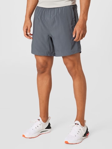 UNDER ARMOUR Regular Workout Pants 'Speed Stride 7' in Grey: front