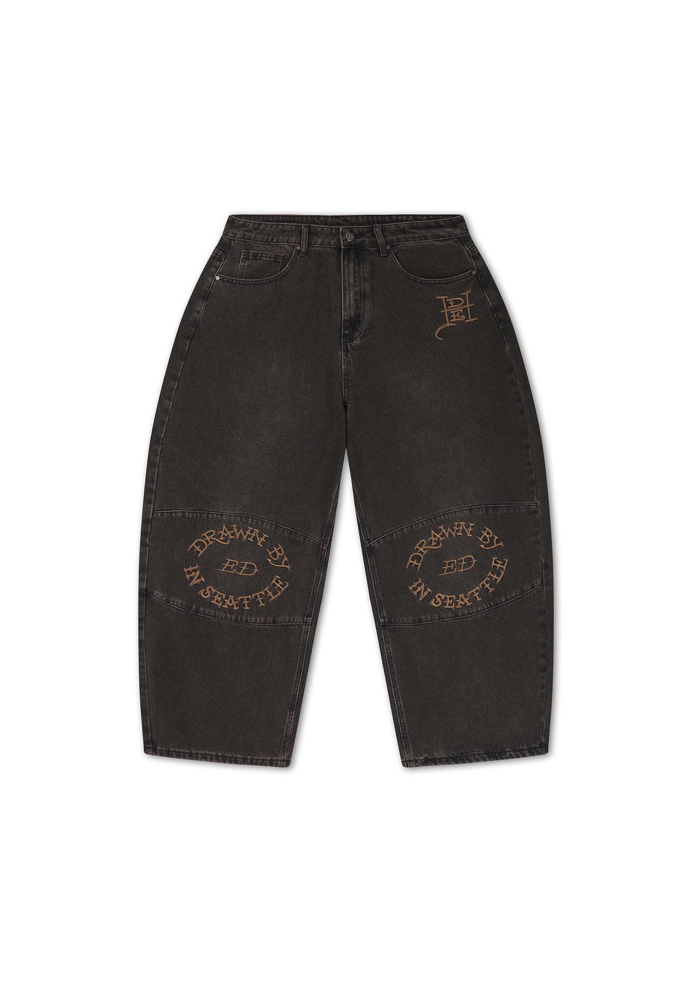 Ed Hardy Ohlapna forma Kavbojke | rjava barva: sprednja stran