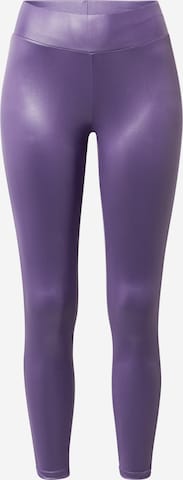 Urban Classics Леггинсы 'Ladies Imitation Leather Leggings' в Лиловый: спереди