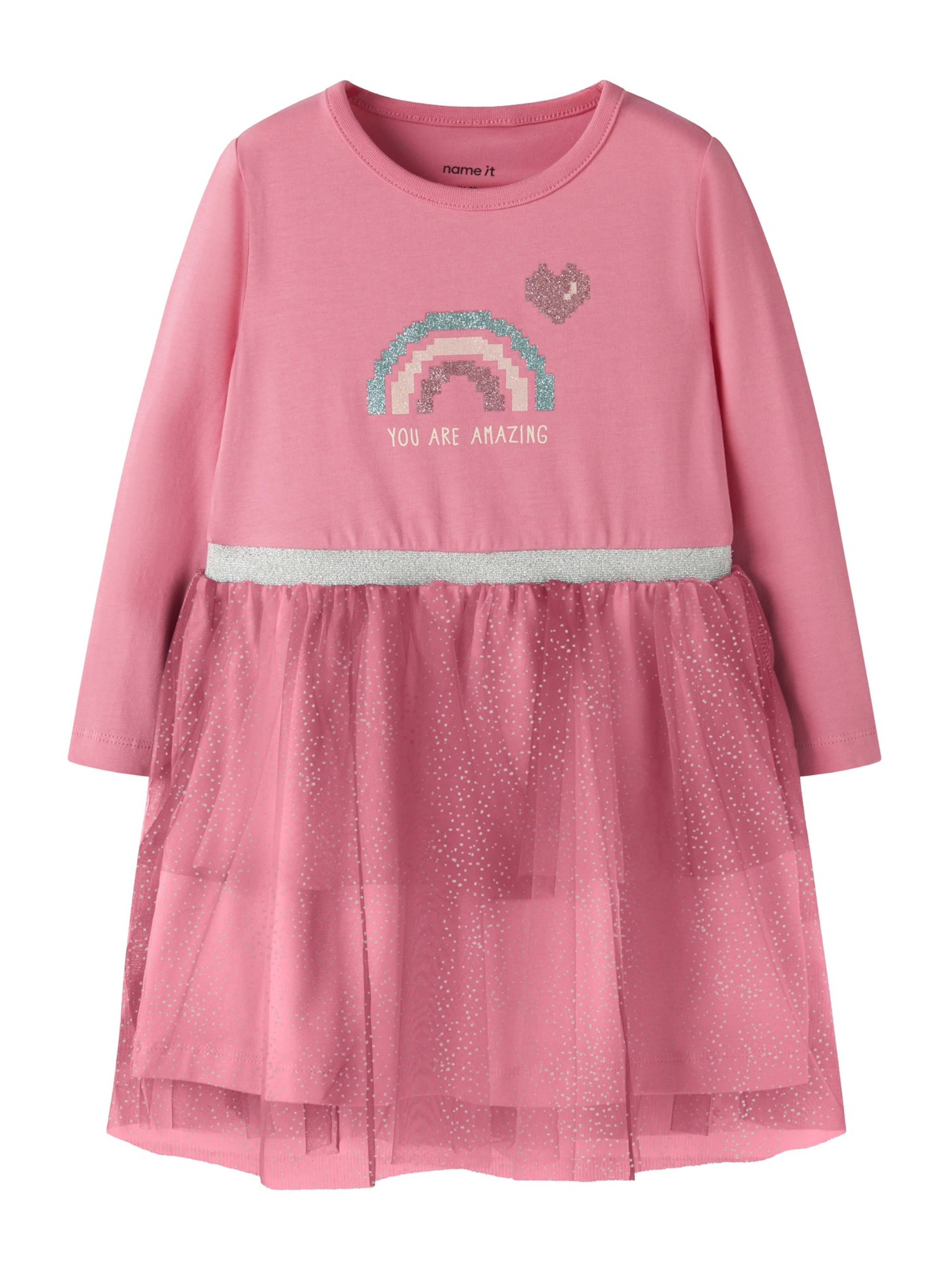 NAME IT Kleid 'NMFLahappi' in Pink: Vorderseite