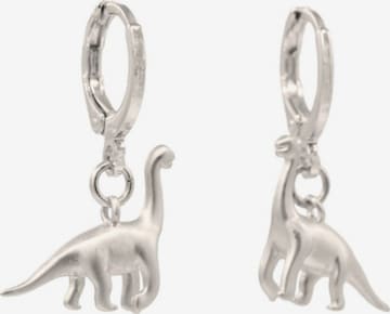 Fräulein Wunder Ohrringe 'Dinos Brachiosaurus' in Silber: Vorderseite