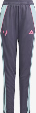 ADIDAS PERFORMANCE Slimfit Sportbroek 'Messi' in Grijs: voorkant