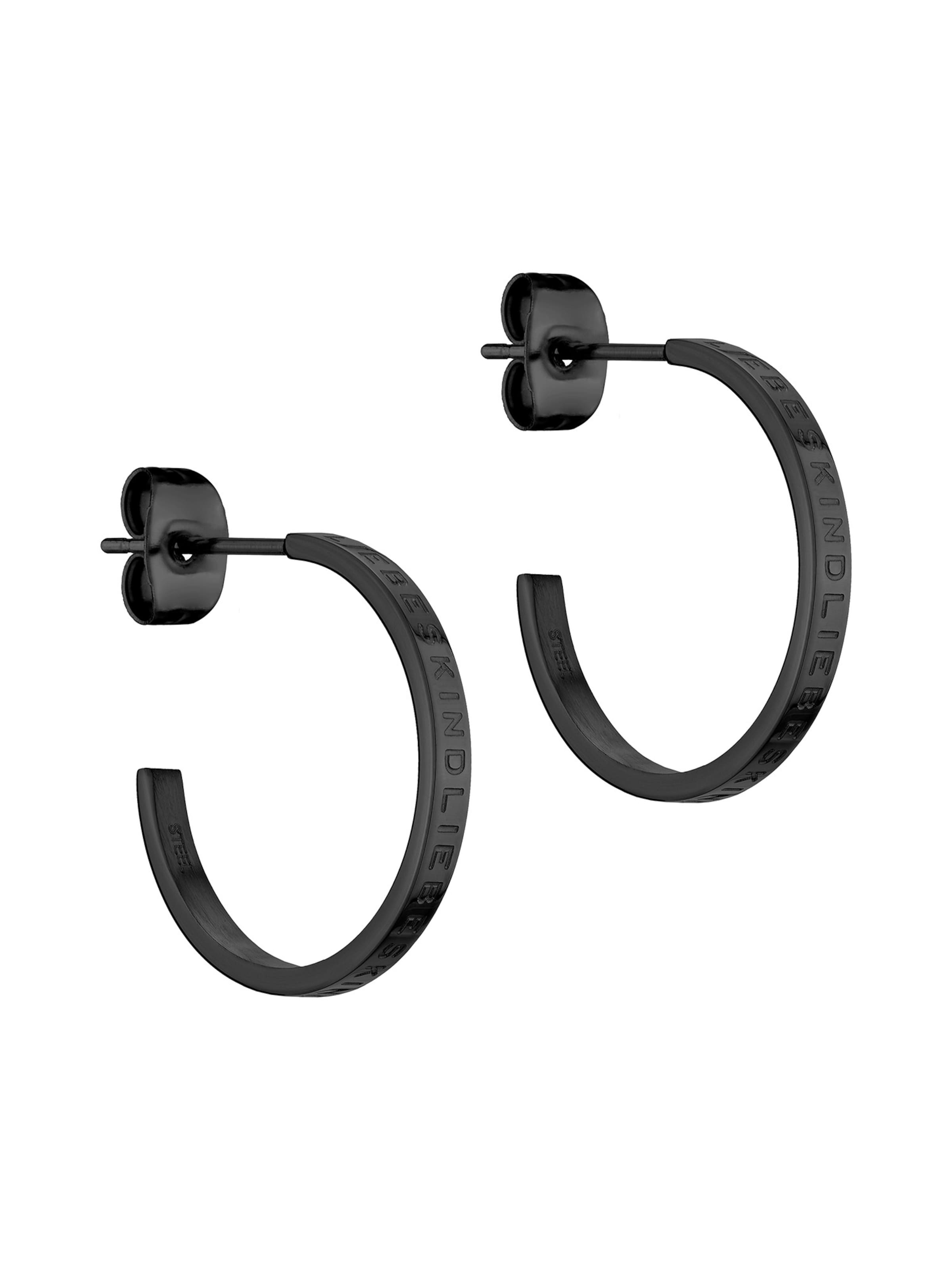 Liebeskind Berlin Ohrringe in Schwarz: Vorderseite