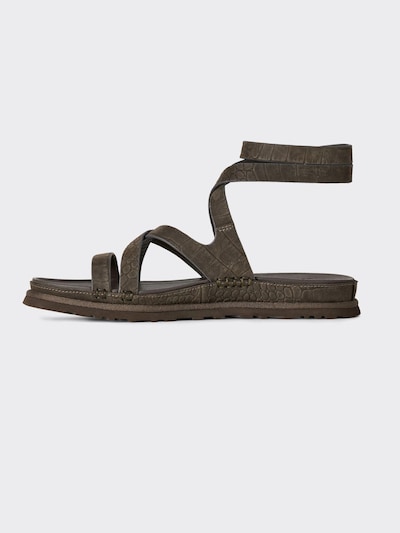 UGG Sandale 'Sandal W Goldengaze Embossed Ankle Wrap Dense Smoke'‌‌‌‌‌‌‌‌‌‌ in 36 in dunkelbraun, Produktansicht