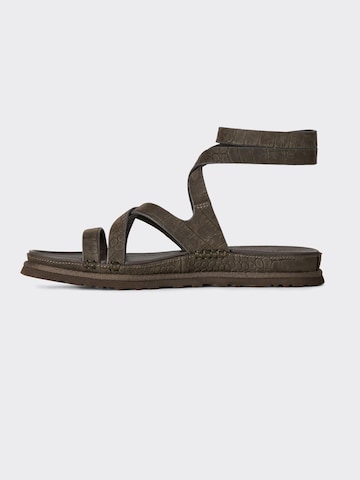 UGG Sandaler 'Sandal W Goldengaze Embossed Ankle Wrap Dense Smoke' i brun: forside