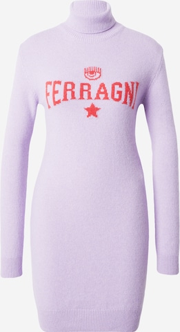 Chiara Ferragni Pletené šaty - fialová: predná strana