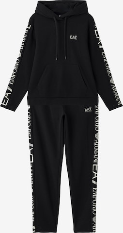 EA7 Emporio Armani Treenipuku värissä musta: etupuoli