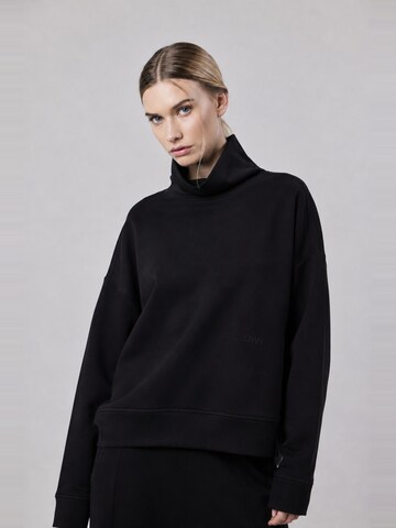 OWN Off With Nature - Sweatshirt 'Felpa Collo Alto Loose Fit in Interlock Black' em preto