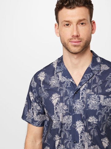 By Garment Makers Regular fit Button Up Shirt 'Elmer' in Blue