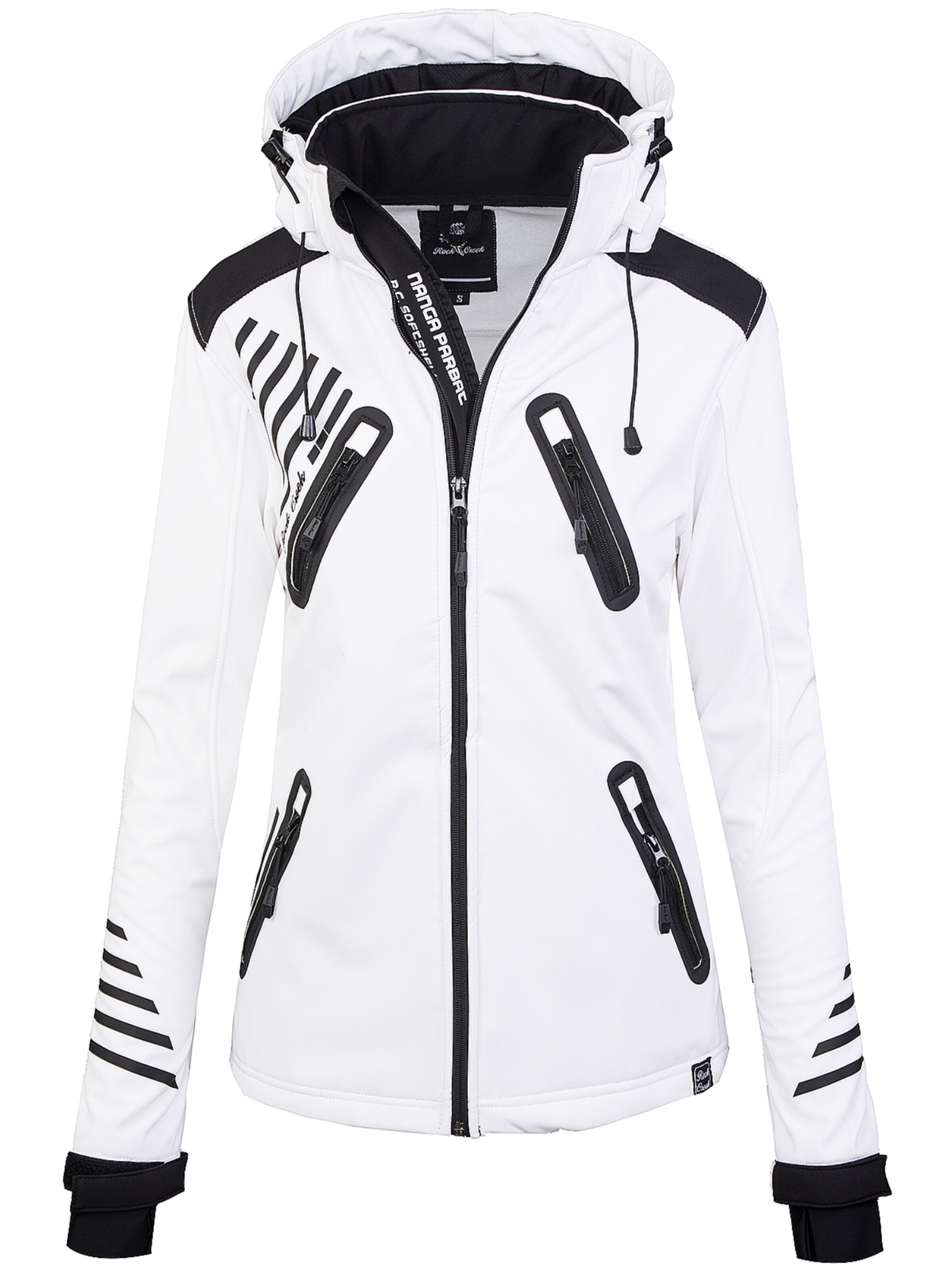 Rock Creek Outdoorjacke in Weiß: Vorderseite