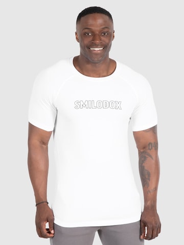 T-Shirt fonctionnel 'Timmy' Smilodox en blanc : devant
