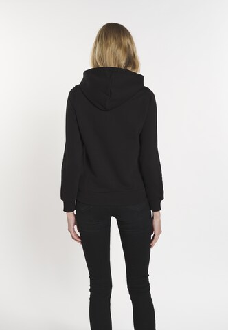 DENIM CULTURE Zip-Up Hoodie 'Yasenia' in Black