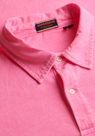 Superdry & Co Super Slim Fit Shirt 'Essential' in Pink