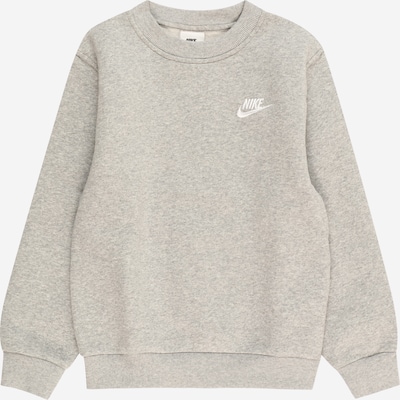 Nike Sportswear Μπλούζα φούτερ 'Club Fleece' σε γκρι μελανζέ / λευκό, Άποψη προϊόντος