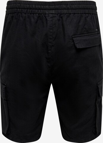 Regular Pantalon cargo 'SINUS' Only & Sons en noir