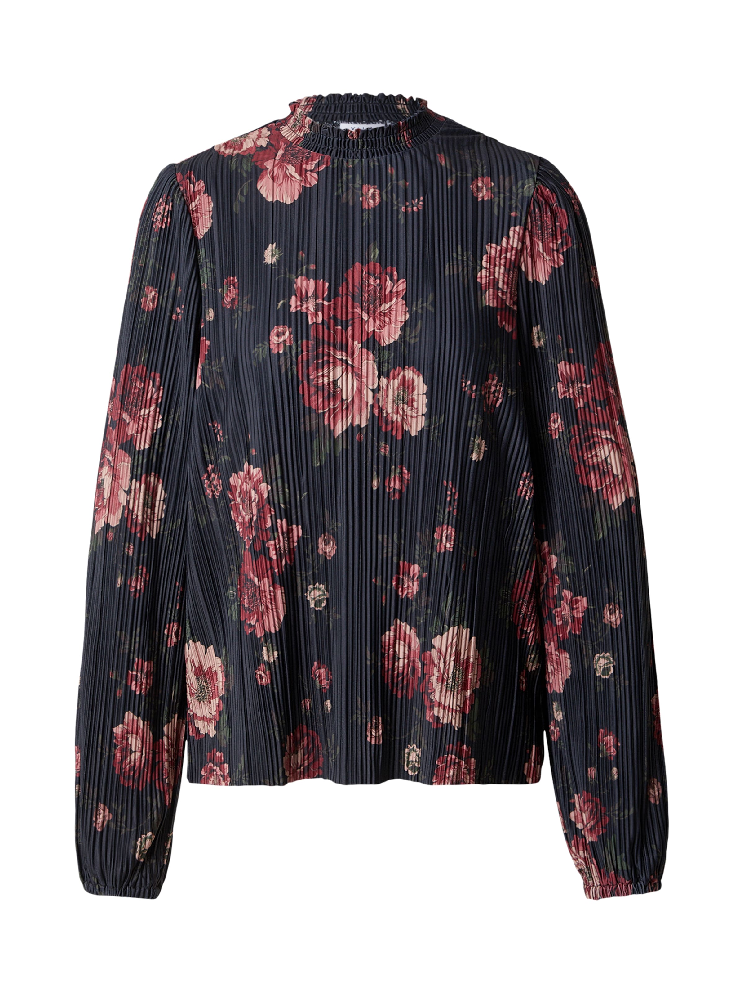 melns VILA Blūze 'VIBLOOMIA': no priekšpuses