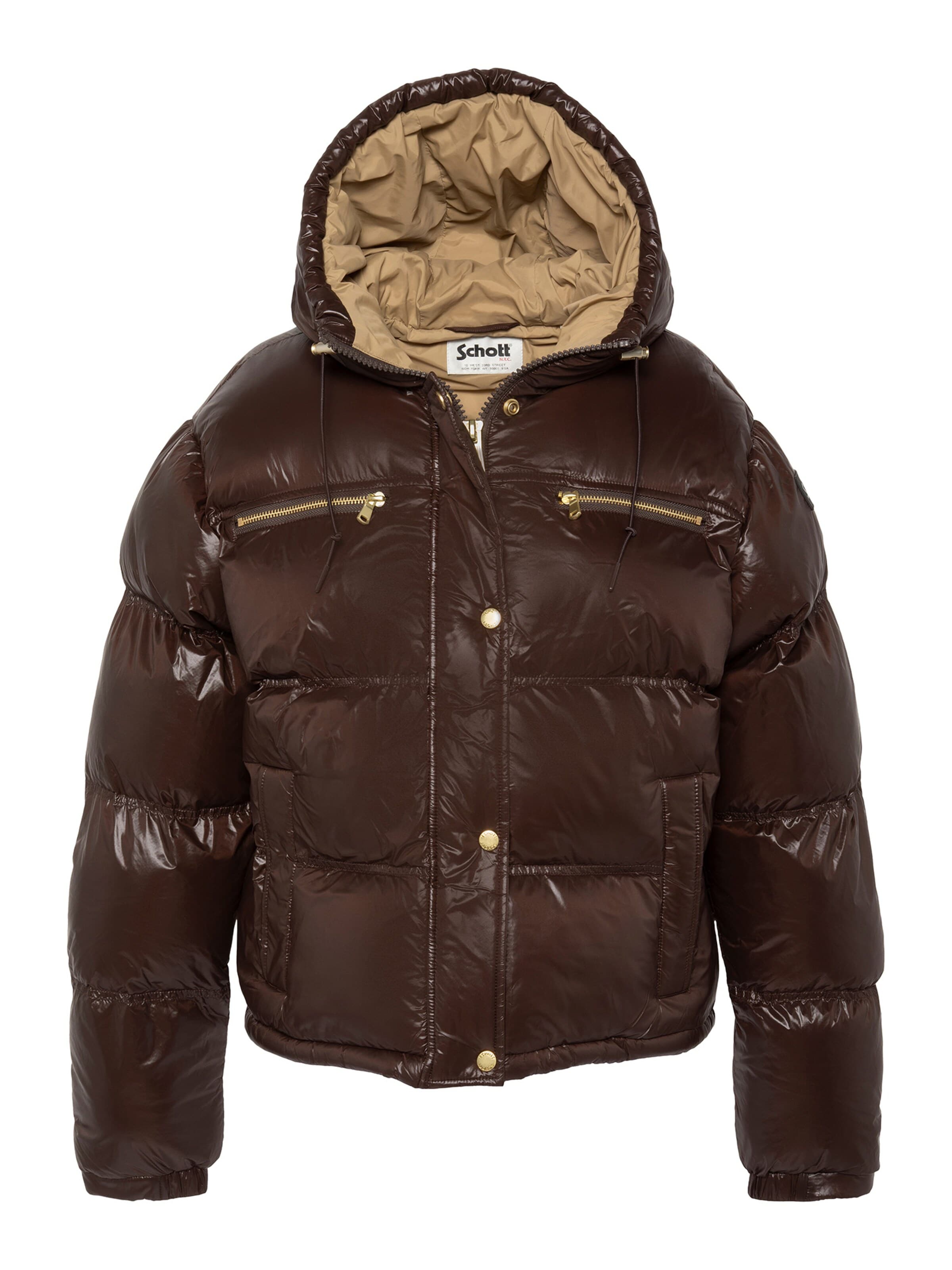 Manteau d’hiver Schott NYC en marron : devant