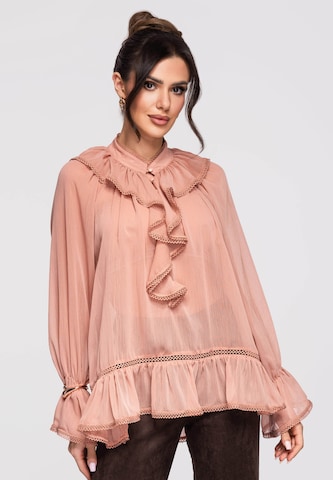 Ombre Blouse in Roze: voorkant