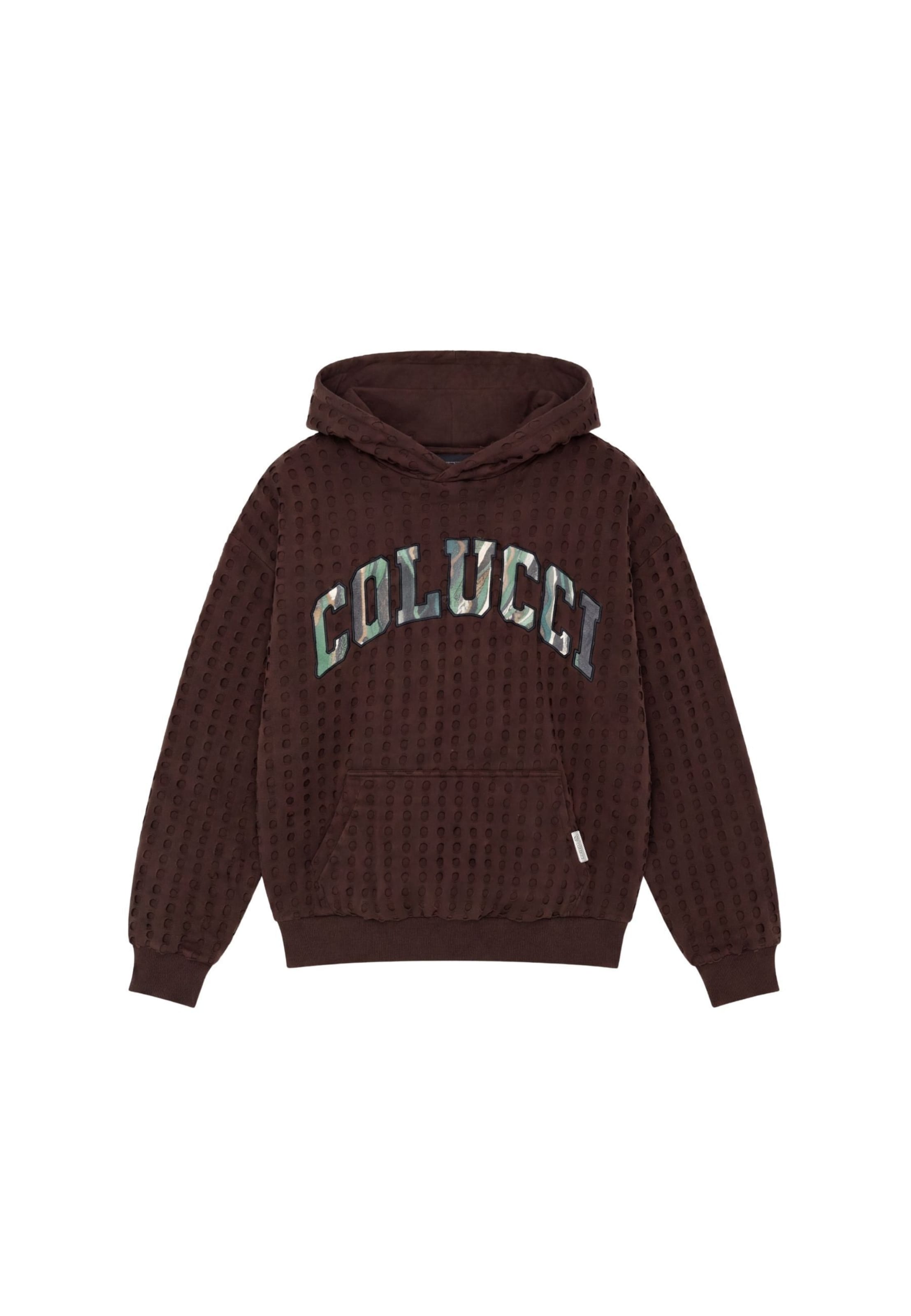 Sweat-shirt 'College' Colucci en marron : devant