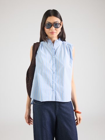 Chemisier Emily Van Den Bergh en bleu : devant
