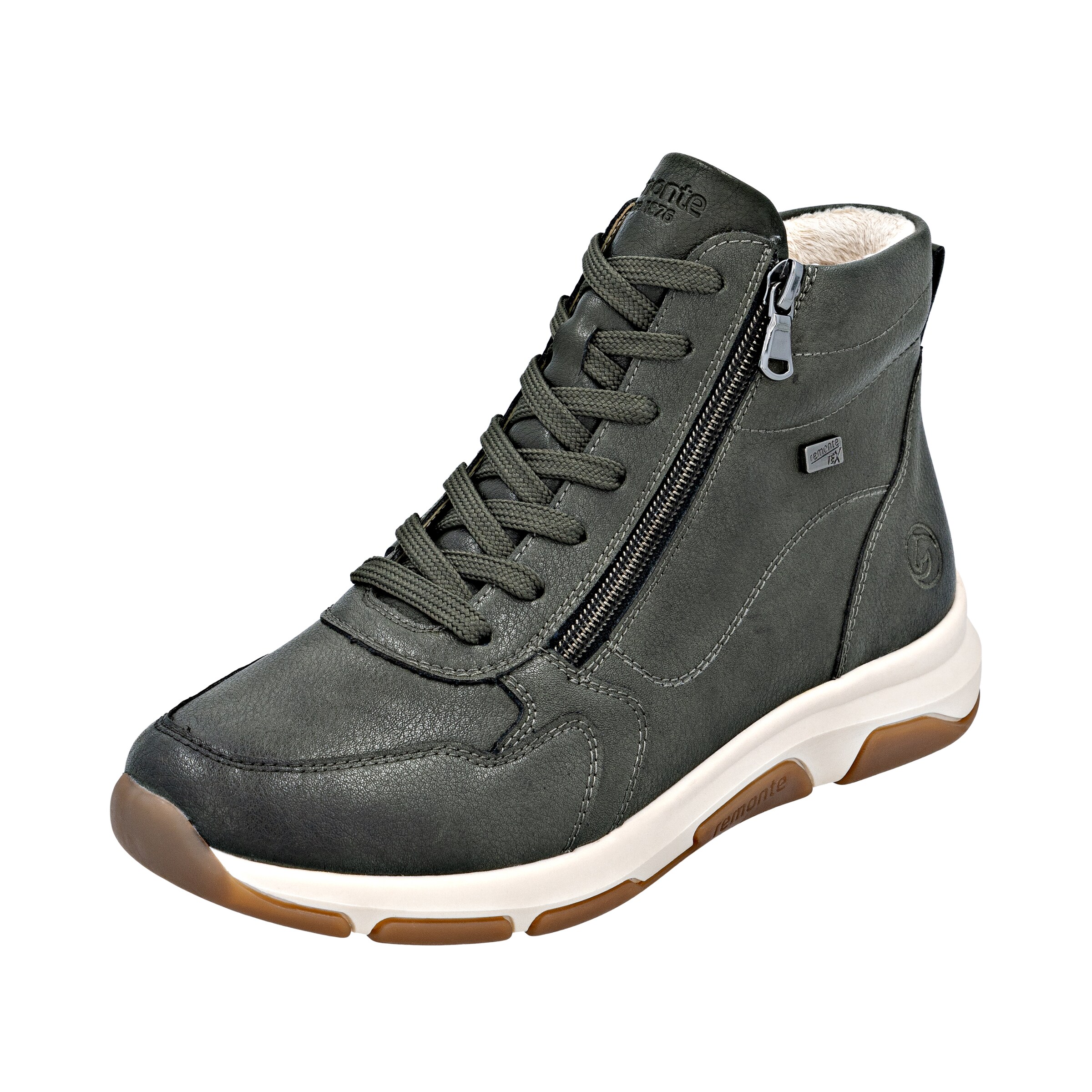 REMONTE Schnürstiefel 'D1S71' in Grün: Vorderseite