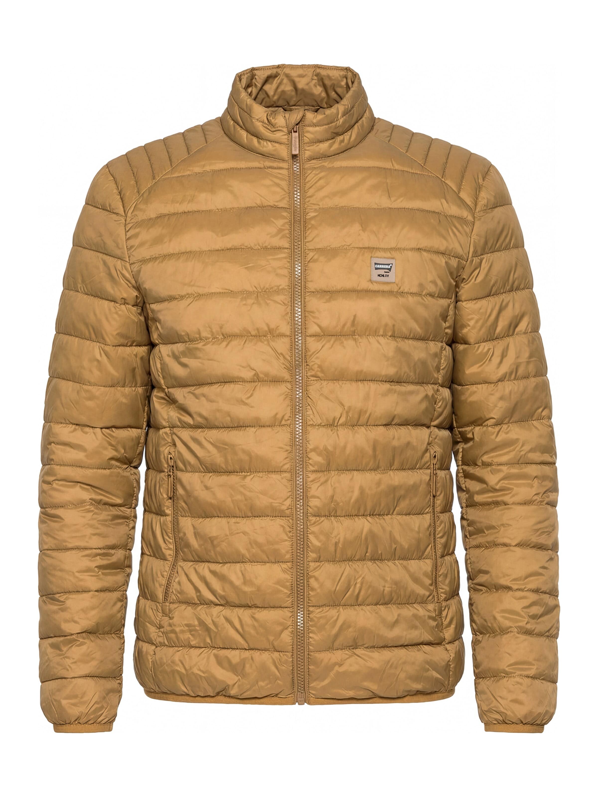 Carrera Jeans Outdoor jacket 'High-Neck' in Yellow: front