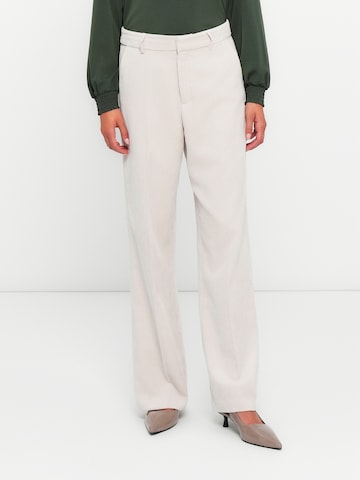 ONLY Wide leg Trousers with creases 'ONLKATEY' in Grey: front