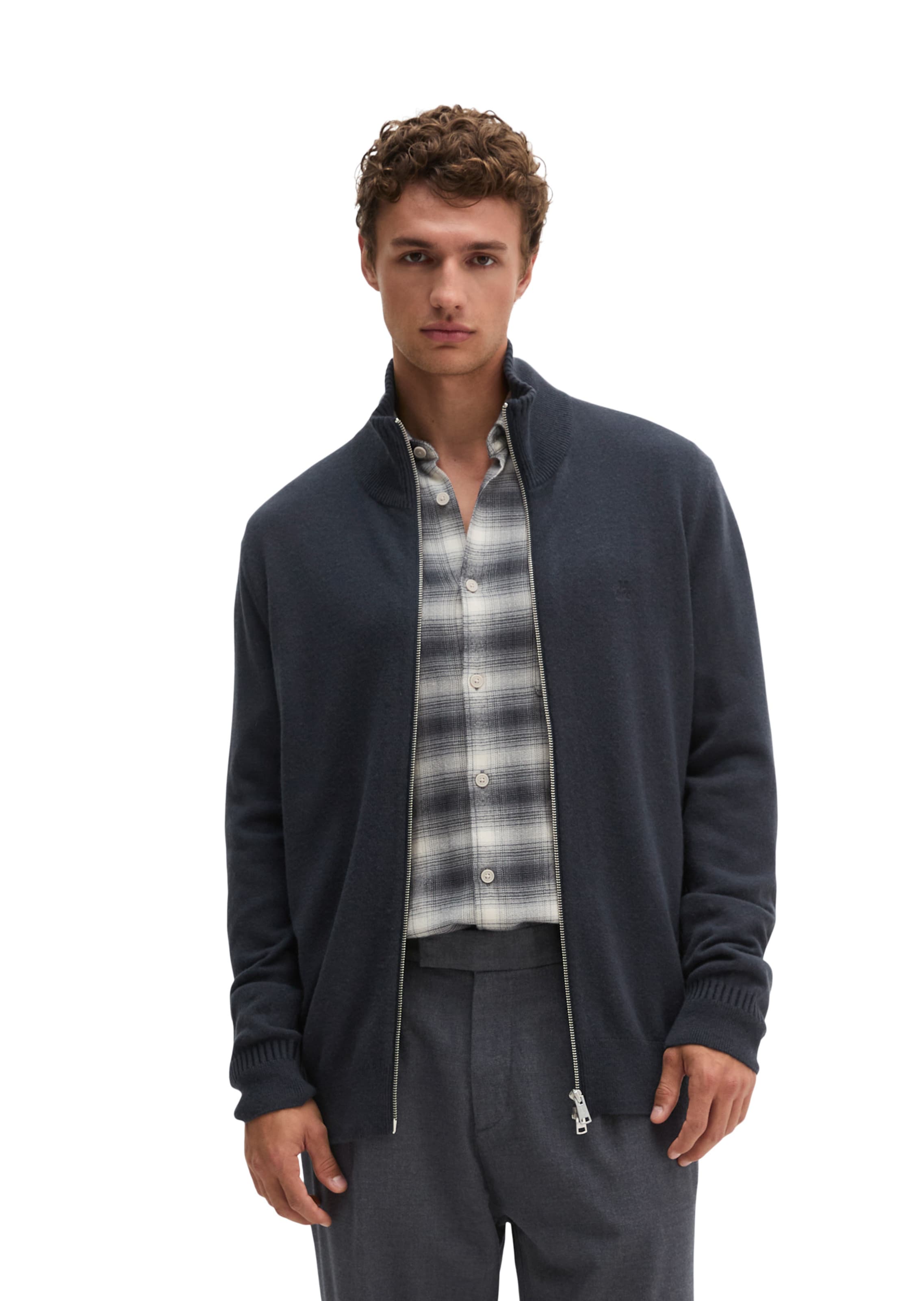 Marc O'Polo Knit Cardigan in Blue: front