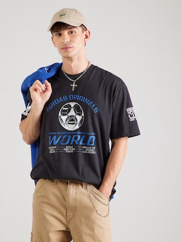 ADIDAS ORIGINALS Shirt '90s Football' in Black: front