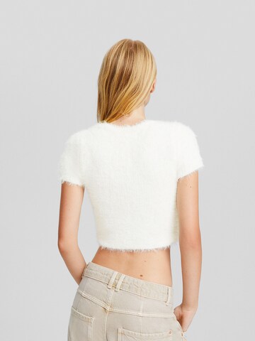 Pull-over Bershka en blanc