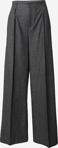 MAC Zvonové kalhoty Kalhoty se sklady v pase – šedá: přední strana