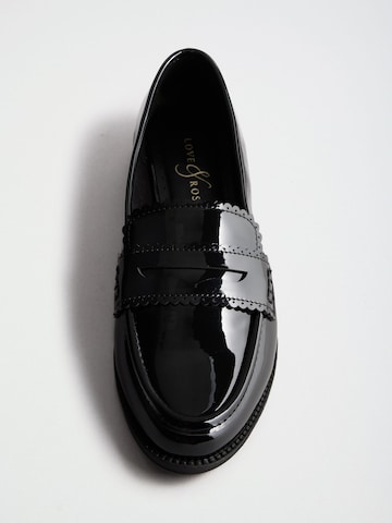Chaussure basse love & roses en noir