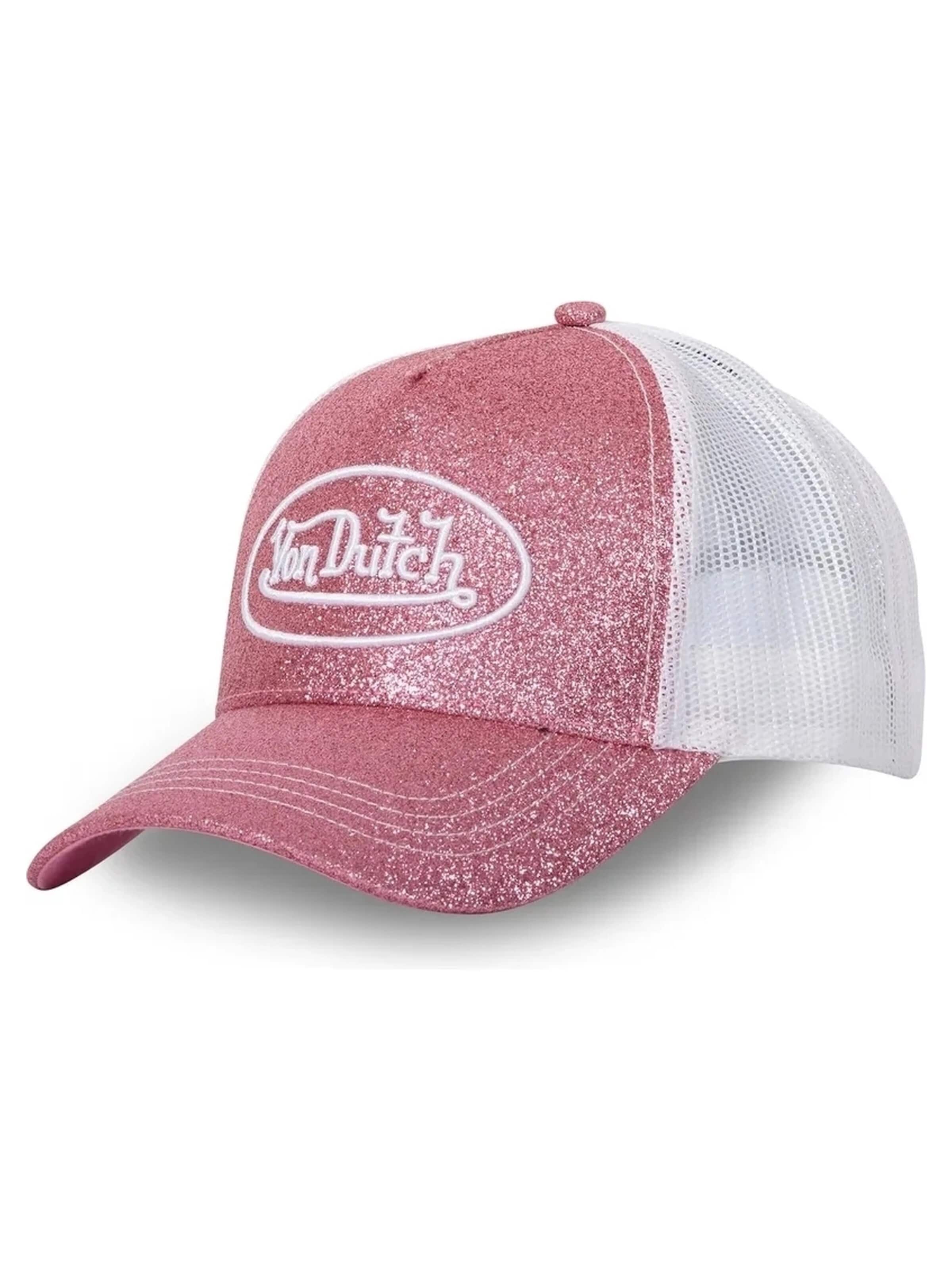 Von Dutch Kšiltovka 'Gorra von dutch rosa glitter p trucker cap' – pink