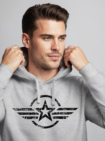 Neverless Sweatshirt 'Airforce Wings' in Grey