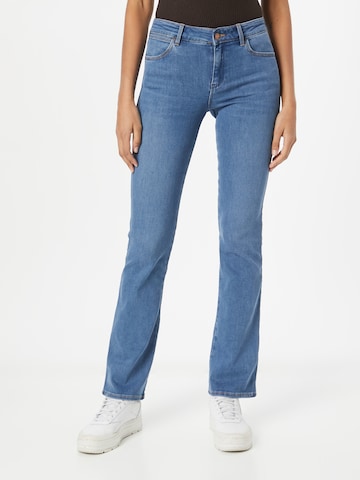 WRANGLER Bootcut Jeans i blå: framsida