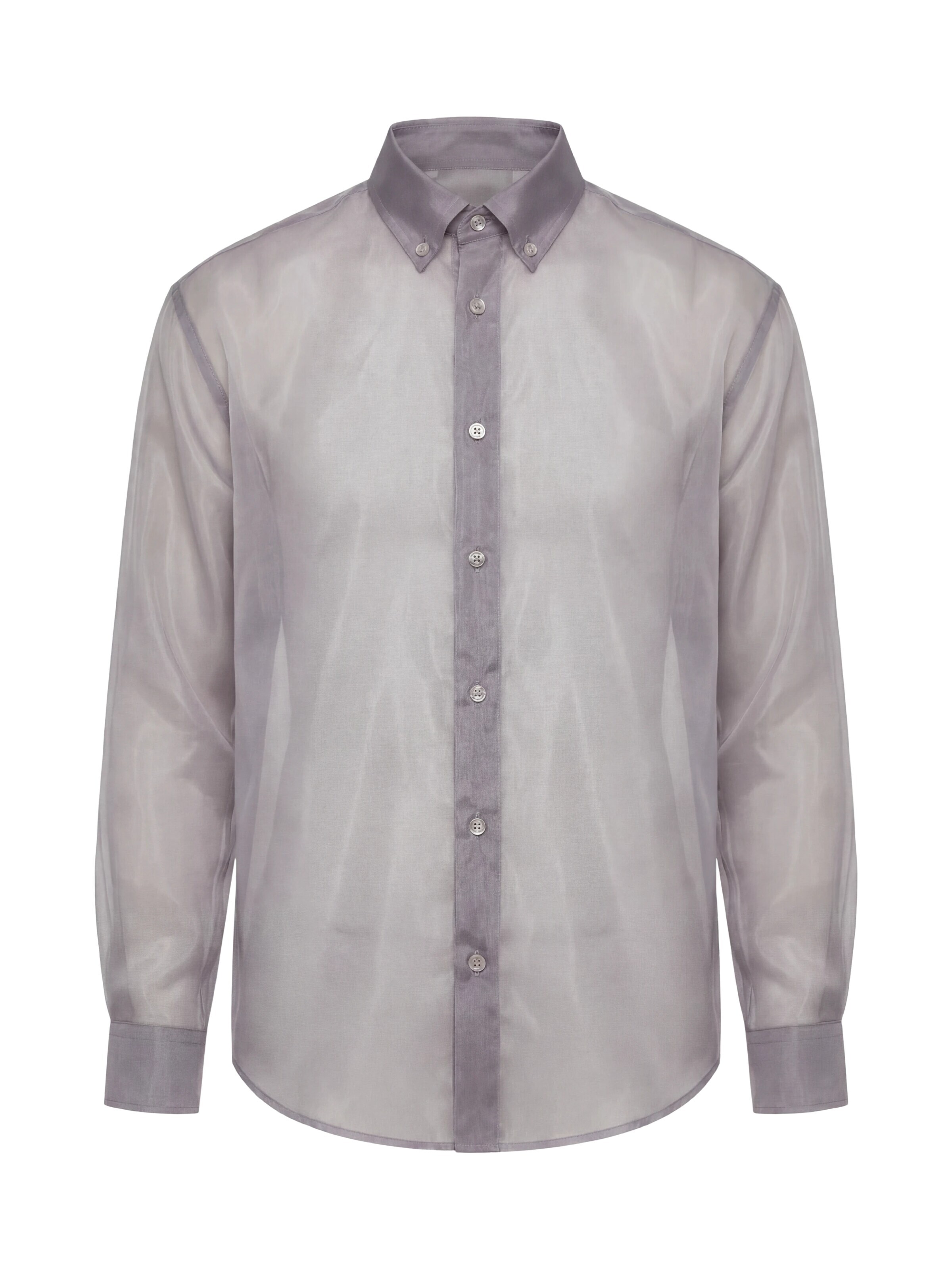 ARMIE Comfort fit Overhemd 'The Jacob Organza' in Grijs: voorkant