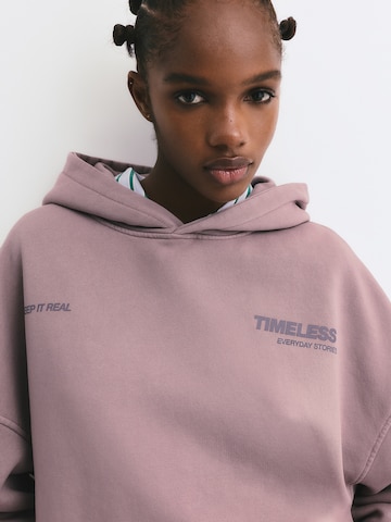 Pull&Bear Sweatshirt i lilla