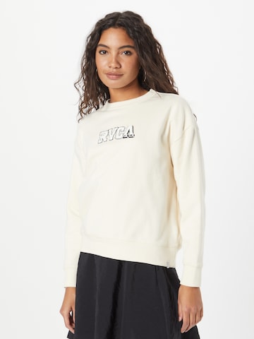 Sweat-shirt RVCA en beige : devant