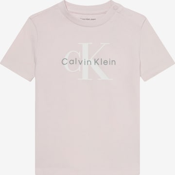 Calvin Klein Jeans Тениска в лилав: отпред
