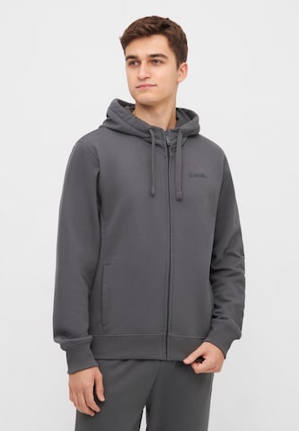 BENCH Zip-Up Hoodie in Grey: front