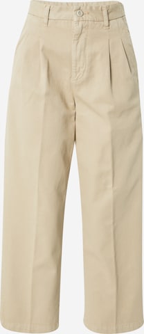 Carhartt WIP Regular Bandplooibroek 'Cara' in Beige: voorkant