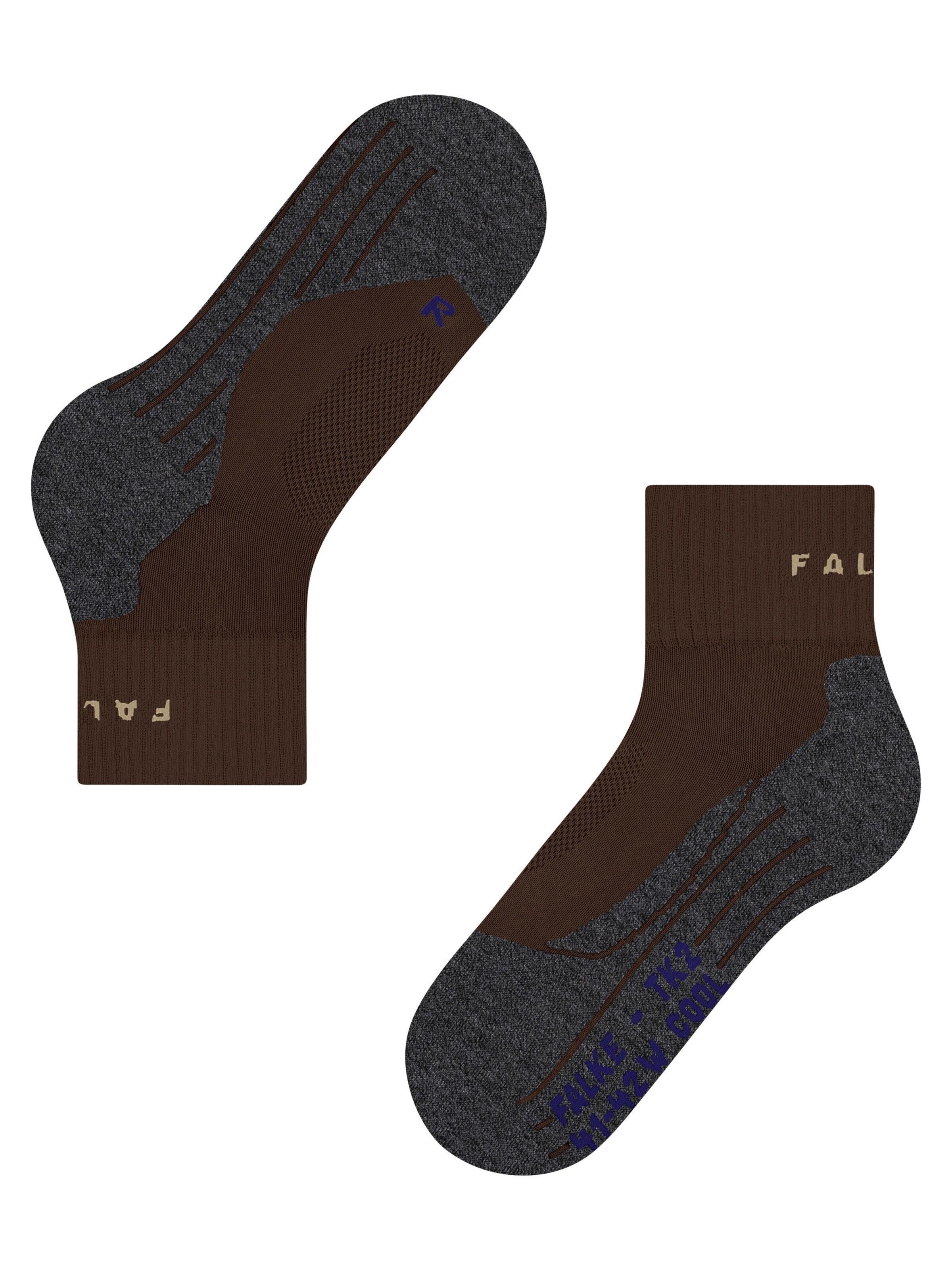 FALKE Athletic Socks 'TK2 Explore Cool Short' in Brown