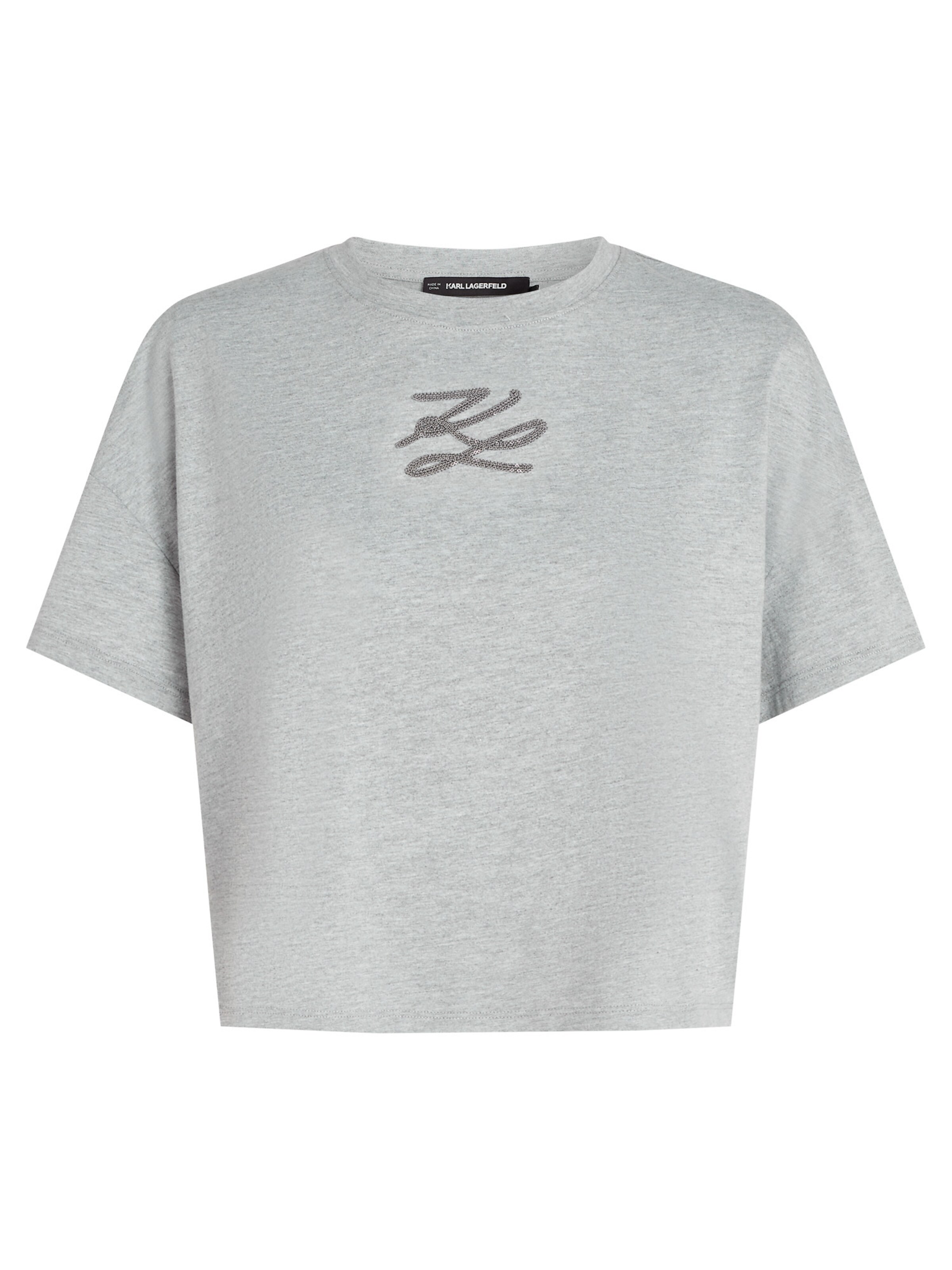 Karl Lagerfeld Μπλουζάκι σε γκρι: μπροστά