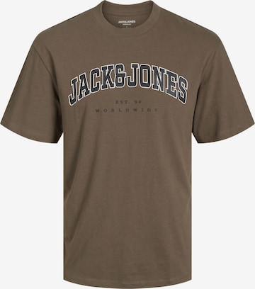 JACK & JONES T-Shirt 'JJECALEB' in Braun: Vorderseite