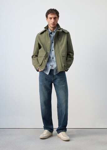MANGO MAN Between-Season Jacket 'Markos' in Green