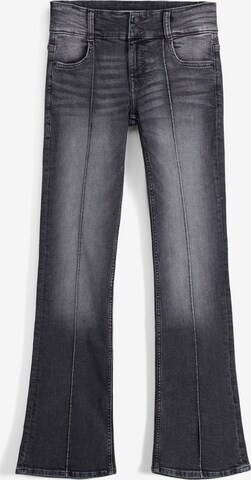 Bershka Jeans med lægfolder i grå: forside