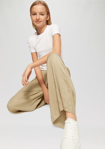 s.Oliver Wide Leg Hose in Beige