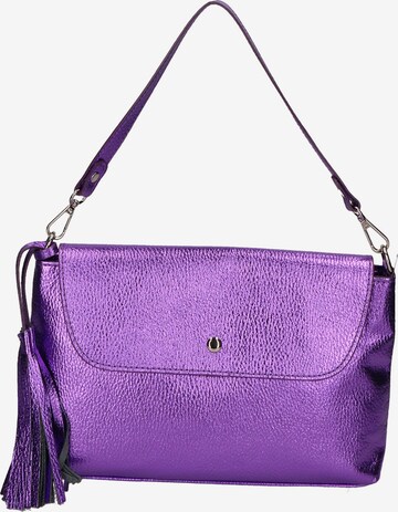Pochette 'Pochette Donna Pelle Dollaro Laminato con Tracolla Rimovibile - Made in Italy' di Gave Lux in lilla: frontale