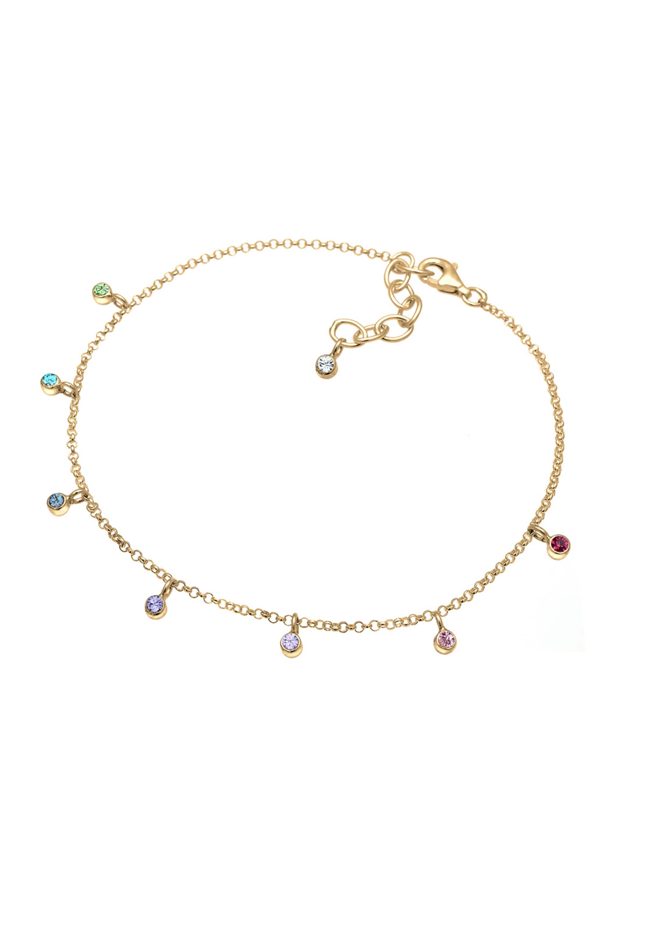 ELLI Fußkette 'Bunt' in Gold